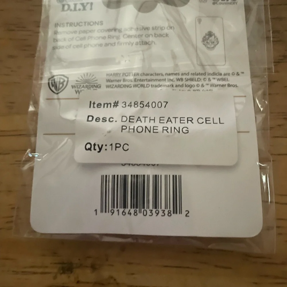 Warner Bros. Harry Potter Cell Phone Ring - Silver and Green
